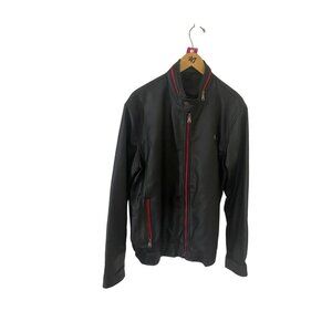 BV Clothing Men's Luxury Italian Black Leather Jacket - XL